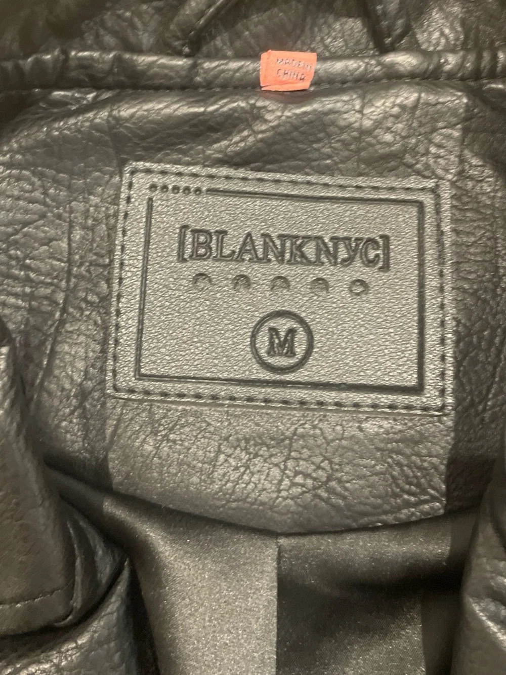 Blank NYC Black Faux Leather Moto Jacket